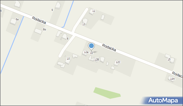 Ryczówek, Rodacka, 12, mapa Ryczówek