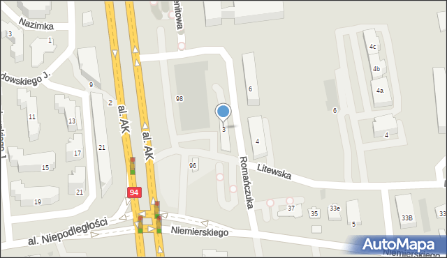 Rzeszów, Romańczuka Wrzesława, 3, mapa Rzeszów