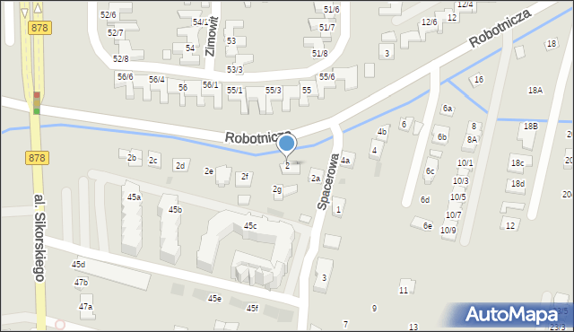 Rzeszów, Robotnicza, 2, mapa Rzeszów