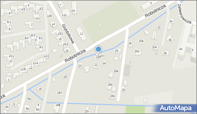 Rzeszów, Robotnicza, 22A, mapa Rzeszów