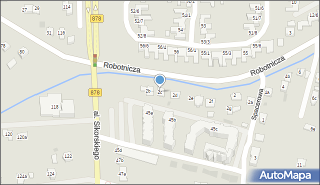 Rzeszów, Robotnicza, 2c, mapa Rzeszów