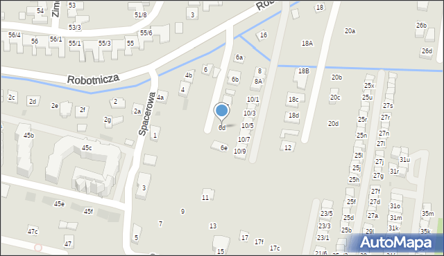 Rzeszów, Robotnicza, 6d, mapa Rzeszów