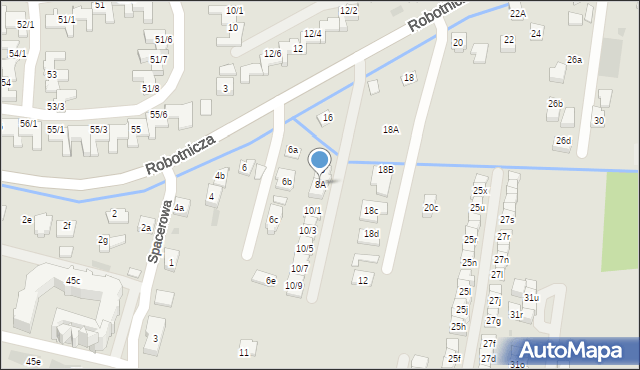 Rzeszów, Robotnicza, 8A, mapa Rzeszów