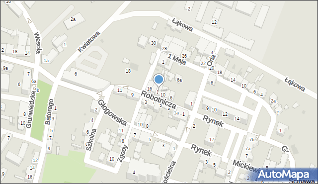 Ścinawa, Robotnicza, 12, mapa Ścinawa