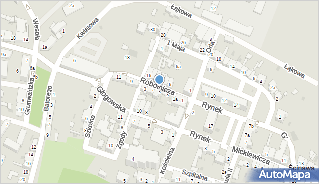 Ścinawa, Robotnicza, 5, mapa Ścinawa