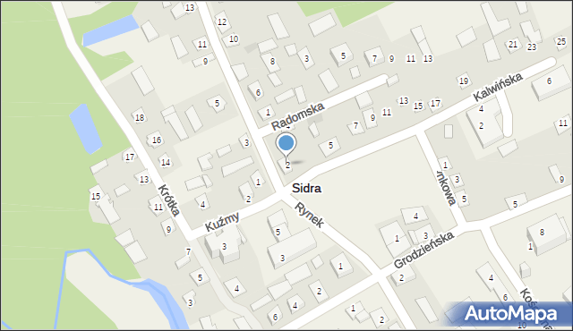 Sidra, Różanostocka, 2, mapa Sidra