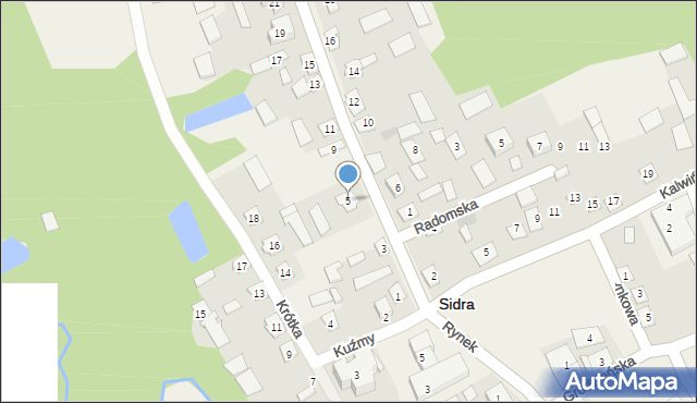 Sidra, Różanostocka, 5, mapa Sidra