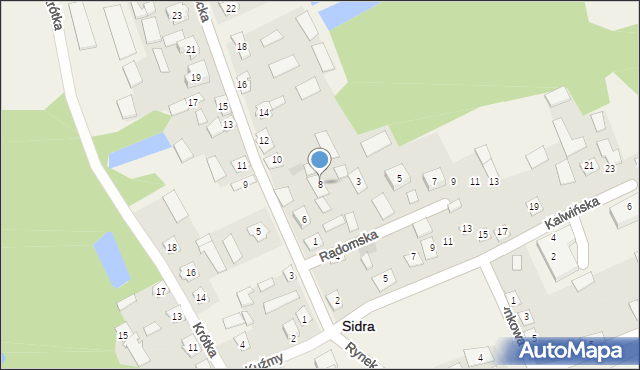 Sidra, Różanostocka, 8, mapa Sidra
