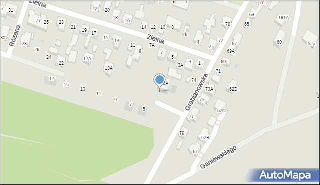 Siedlce, Różana, 4, mapa Siedlce