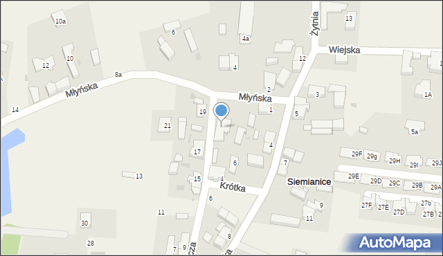 Siemianice, Robotnicza, 8, mapa Siemianice