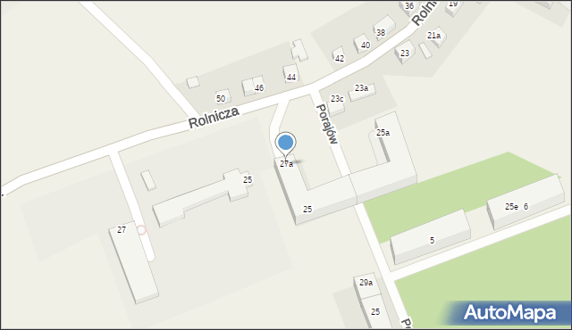 Sieniawka, Rolnicza, 27a, mapa Sieniawka