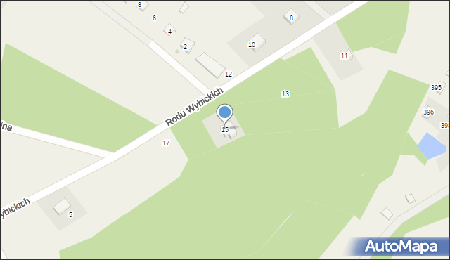 Sikorzyno, Rodu Wybickich, 15, mapa Sikorzyno