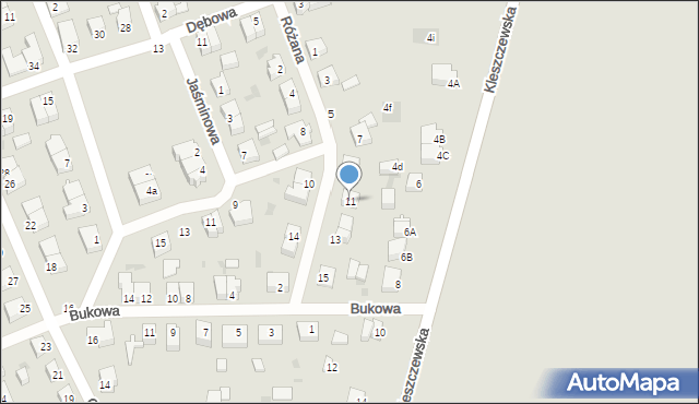 Skarszewy, Różana, 11, mapa Skarszewy