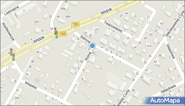 Skierniewice, Rolna, 14, mapa Skierniewic