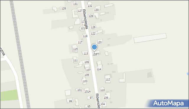 Słowik, Równoległa, 118, mapa Słowik