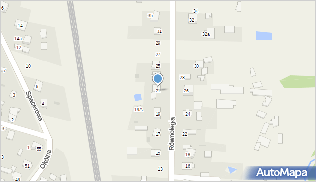 Słowik, Równoległa, 21, mapa Słowik