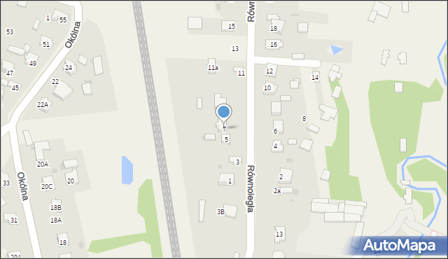 Słowik, Równoległa, 7, mapa Słowik