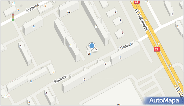Słupsk, Romera Eugeniusza, prof., 2c, mapa Słupska