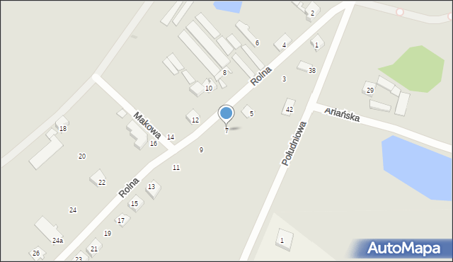 Śmigiel, Rolna, 7, mapa Śmigiel