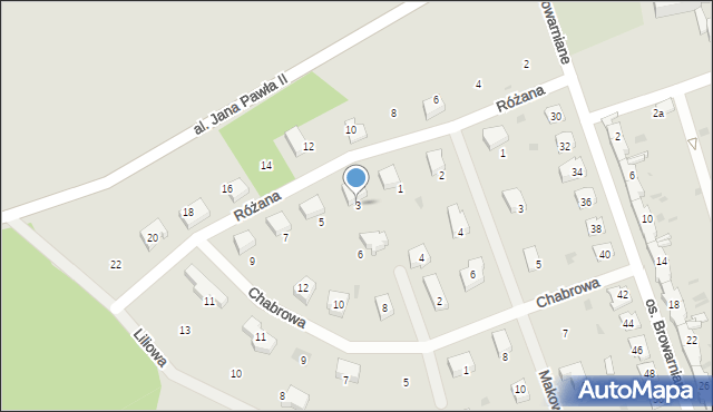 Sobótka, Różana, 3, mapa Sobótka