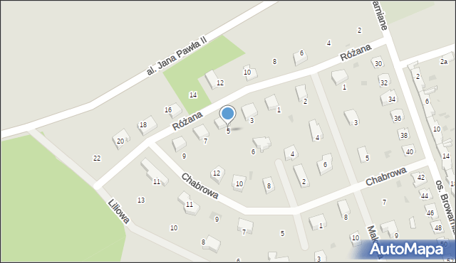 Sobótka, Różana, 5, mapa Sobótka