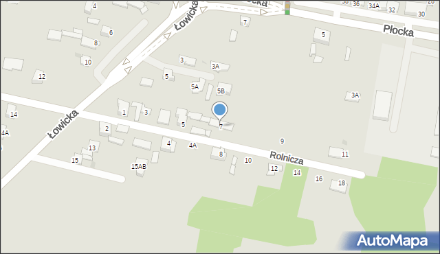 Sochaczew, Rolnicza, 7, mapa Sochaczew