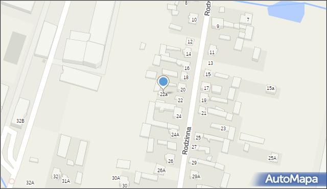Sokołów, Rodzinna, 22a, mapa Sokołów
