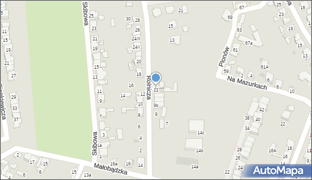 Sosnowiec, Rolnicza, 11, mapa Sosnowca