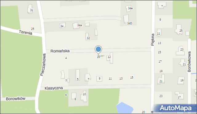 Stara Wieś, Romańska, 10, mapa Stara Wieś