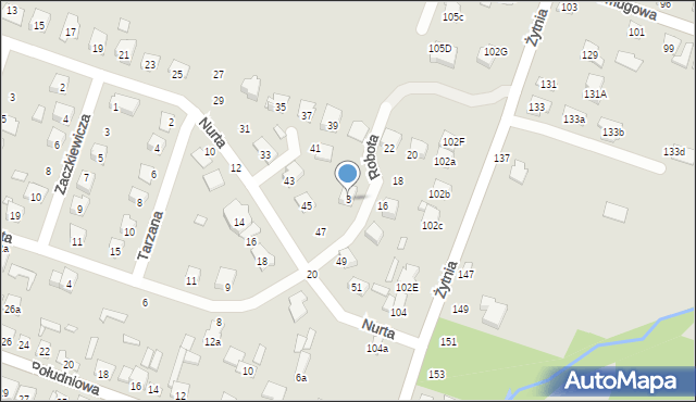 Starachowice, Robota, por., 3, mapa Starachowic