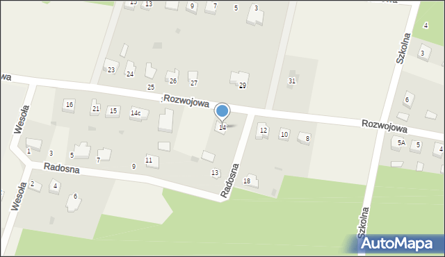 Stare Bosewo, Rozwojowa, 14, mapa Stare Bosewo