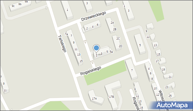 Stargard, Rogalskiego Stanisława, 1, mapa Stargard