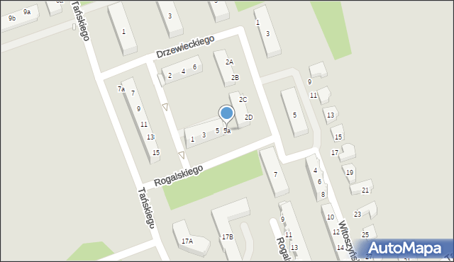 Stargard, Rogalskiego Stanisława, 5a, mapa Stargard