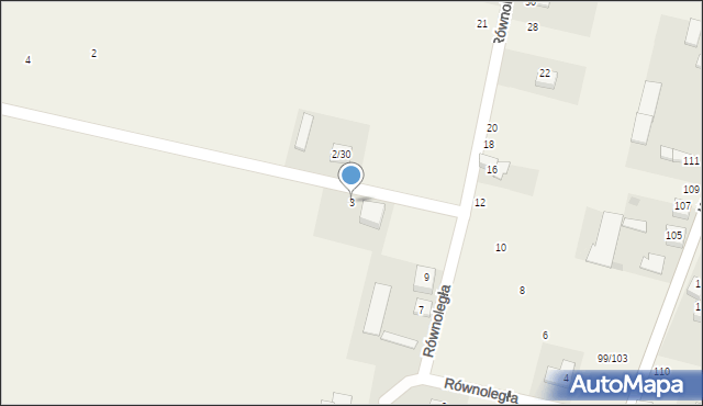 Stary Kocin, Rolnicza, 3, mapa Stary Kocin