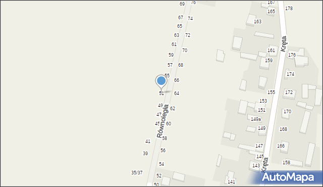 Stary Kocin, Równoległa, 51, mapa Stary Kocin