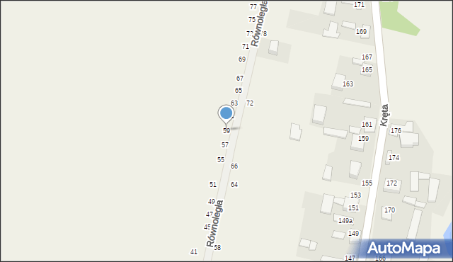 Stary Kocin, Równoległa, 59, mapa Stary Kocin