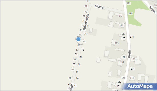 Stary Kocin, Równoległa, 65, mapa Stary Kocin