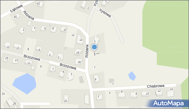 Stawiguda, Różana, 5, mapa Stawiguda