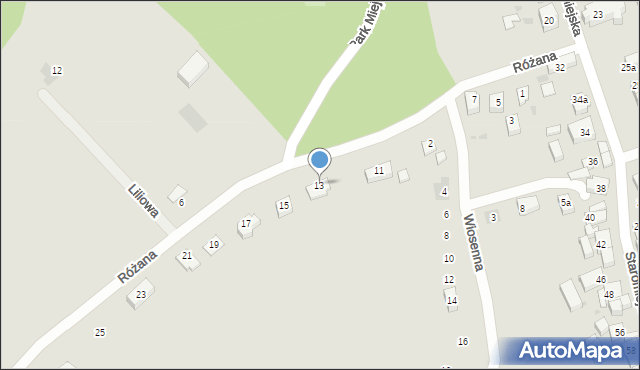 Strzelin, Różana, 13, mapa Strzelin