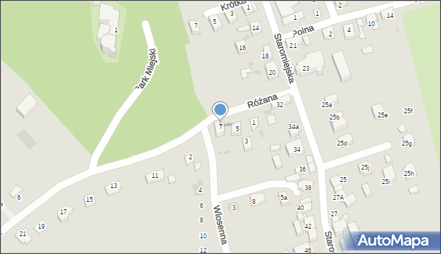 Strzelin, Różana, 7, mapa Strzelin