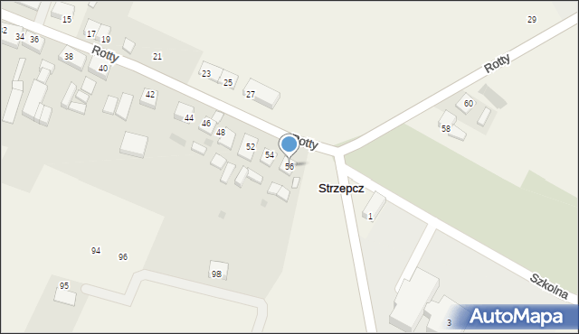 Strzepcz, Rotty Józefa, ks., 56, mapa Strzepcz