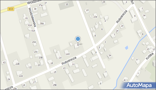 Studzionka, Robotnicza, 12, mapa Studzionka