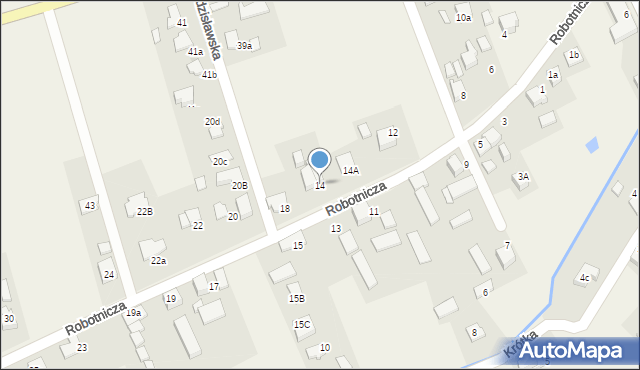 Studzionka, Robotnicza, 14, mapa Studzionka