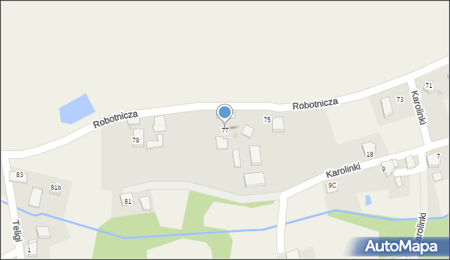 Studzionka, Robotnicza, 77, mapa Studzionka