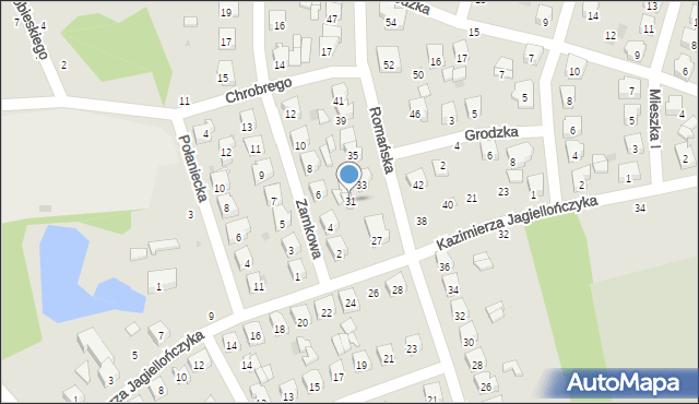 Sulejów, Romańska, 31, mapa Sulejów