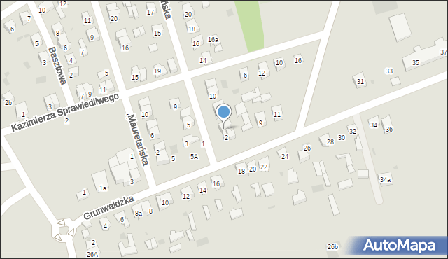 Sulejów, Romańska, 4, mapa Sulejów