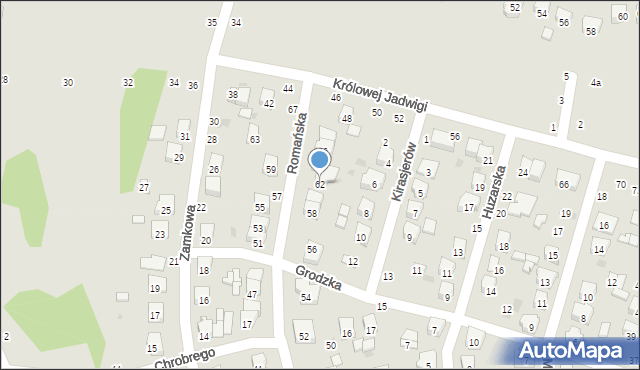 Sulejów, Romańska, 62, mapa Sulejów