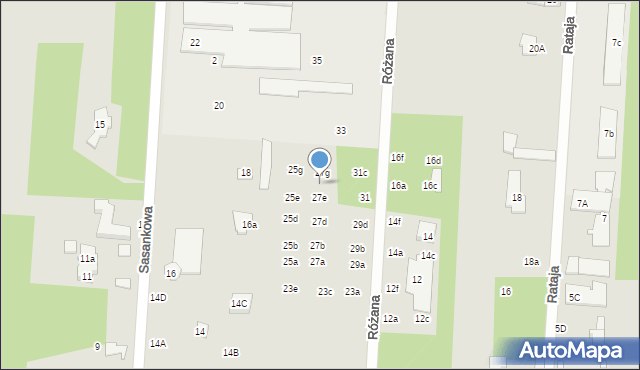 Sulejówek, Różana, 27f, mapa Sulejówek