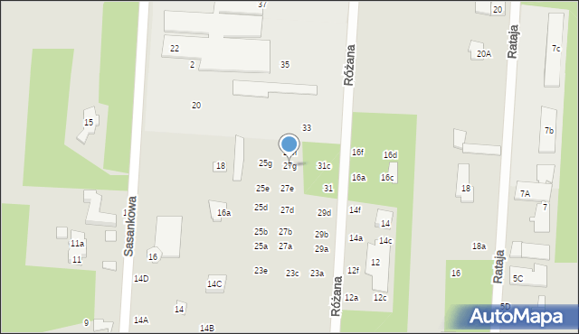 Sulejówek, Różana, 27g, mapa Sulejówek