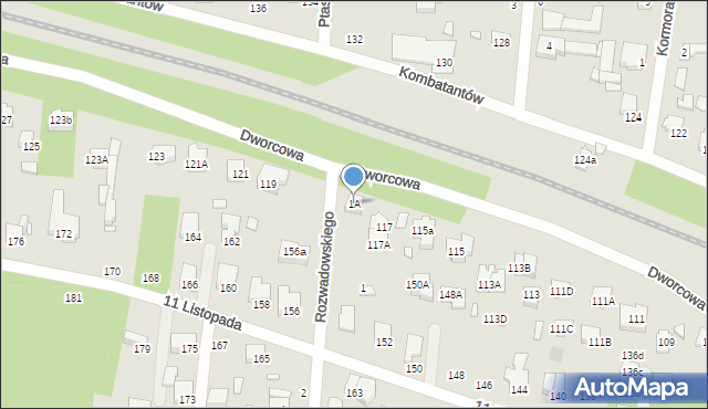 Sulejówek, Rozwadowskiego Tadeusza, gen., 1A, mapa Sulejówek